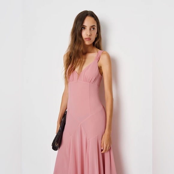 NWT Reformation Narcissa Dusty Rose Maxi Dress - Picture 2 of 5